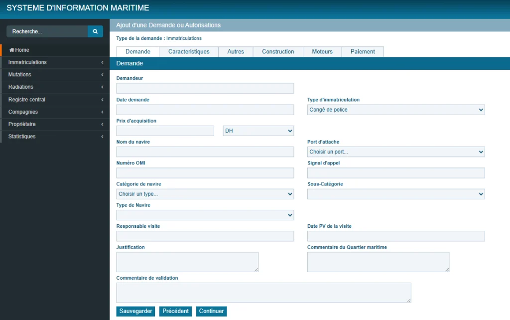 Système d’Information de la Marine Marchande du Maroc